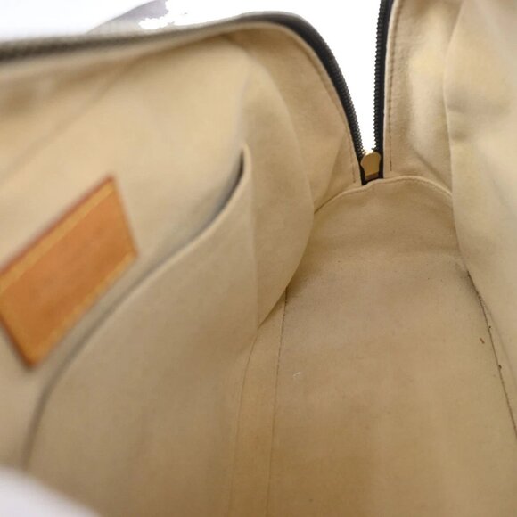 LOUIS VUITTON Manhattan PM Hand Bag Monogram Leather Brown Gold - Picture 10 of 16